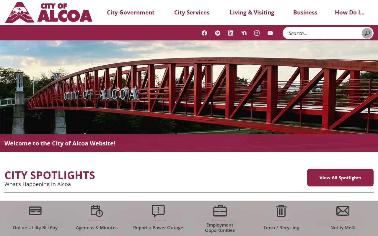 Alcoa criminal history access through the official city government