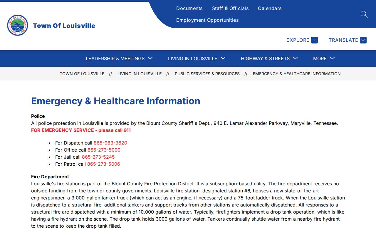 Louisville criminal history notice for BCSO police services